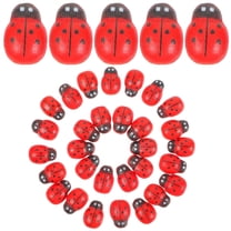 DEMACRIO Mini Ladybugs Red Resin 100Pcs 0.5x0.4x0.2In