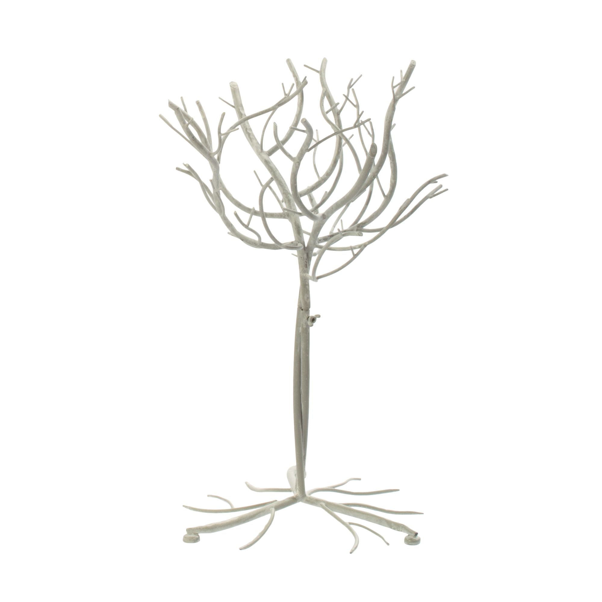 27.25" White Artificial Tree with Flocked Branches