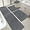 Dark Grey, variant on HEBE Bathroom Rugs Set 5 Piece, Plush Absorbent Bath Mats for Bathroom, Non Slip Machine Washable Bath Mat Set with Toilet Cover, Bath Runner and U-Shaped Contour Toilet Rug, Coffee