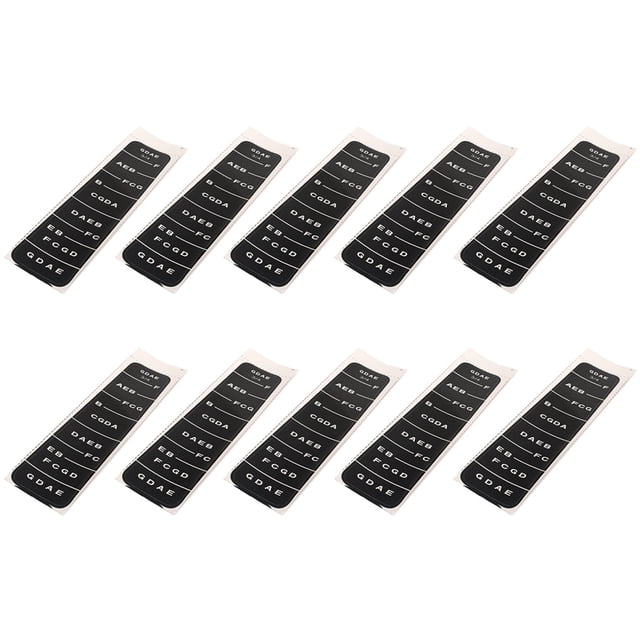 Sonducket Paquete de 10 pegatinas adhesivas de papel para violín 3/4, pegatinas para diapasón, pegatinas de asistente de marcado de diapasón Accesorios para instrumentos musicales