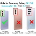 thumbnail image 2 of for Galaxy S21 Case,with HD Screen Protector, [Military Grade] Ring Car Mount Kickstand Hybrid Hard PC Soft TPU Shockproof Protective Case for Samsung Galaxy S21 5G 6.2 Inch (Black), 2 of 13