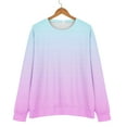 thumbnail image 6 of Women's 2025 Autumn Solid Color Round Neck Long Sleeve Oversized Loose Fit Pullover Sweatshirt for Casual Comfort Daily Wear, Street Style Fashion and Versatile Outfits Pink XXL, 6 of 9