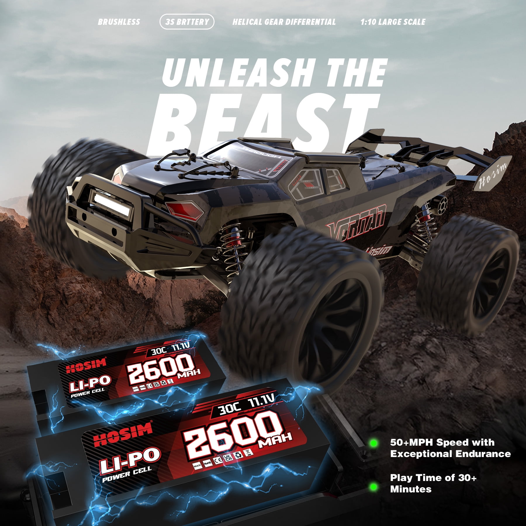 RC Car Mini 1/8 VORTAN X25 Truck for Adults Brushless High Speed All Terrain 4WD New Upgraded