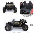 thumbnail image 4 of VOLTZ TOYS 2-Seater 24V Kids Ride On UTV - Realistic Off-Road Dune Buggy with EVA Tires, Spring Suspension, Remote Control & Music - Camo Green, 4 of 7