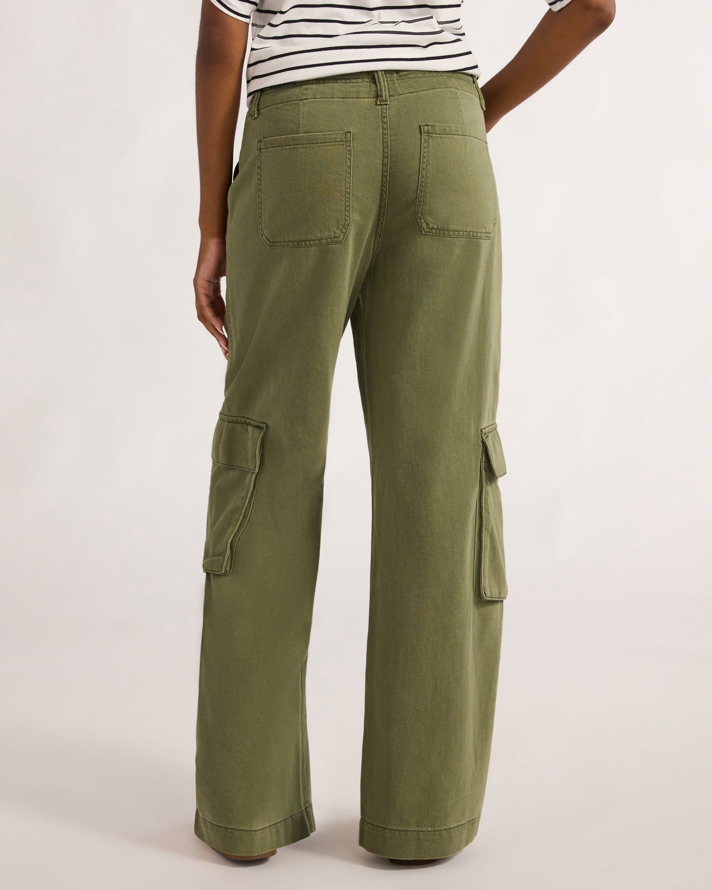 Time and Tru Women's Drawstring Cargo Pants, 29", 31", 33" Inseams, Sizes 2-20