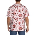 thumbnail image 3 of Fotbe Valentine's Day gnome Print Short Sleeve Button Down Shirts for Men Casual Summer Beach Wrinkle Free Shirt-X-Large, 3 of 5