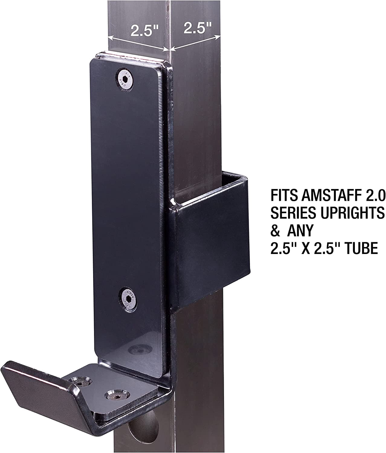 J-Hooks J-Cup Power Rack for 2"x 2" 2.5"x2.5" 3"x3" Tube Squat Rack Attachment, Barbell Holder for Power Cage, Heavy Duty 1000 LB Capacity, (Set of 2)
