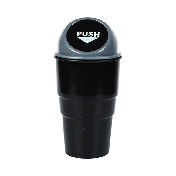 veasfak Generic Car Cup Holder Trash Can with Lid Leakproof Car Trash Can,Car Garbage Can, Vehicle Garbage Bin for SUV ,Auto,Truck gray lid