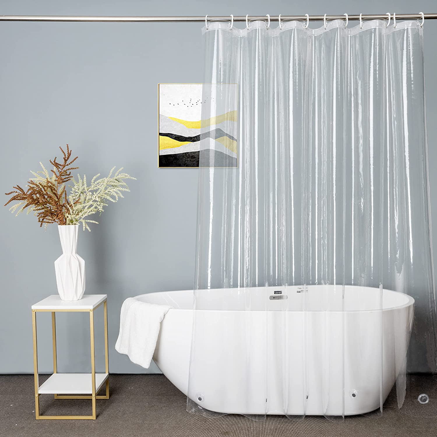 Frosted Shower Curtain Liner Eva Extra Long Shower Curtain 72x78 Inch 