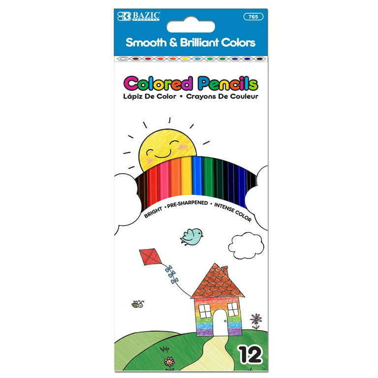 96 Colored Pencils Bright Pre-Sharpened Drawing Adult Coloring School Kids  Bulk 