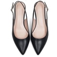 thumbnail image 2 of Yunkctuk Low Kitten Heels Women's Slingback Dressy Pumps Pointed Closed Toe Ankle Strap Elegant Wedding Pumps Formal Comfortable Shoes, 2 of 7