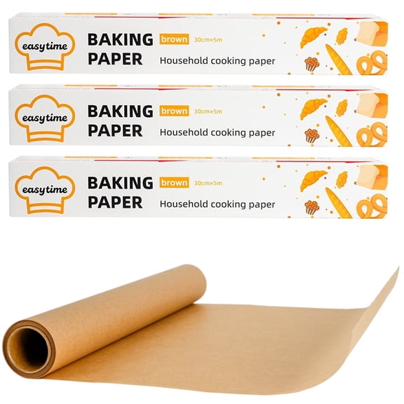 Parchment Paper Roll 3 Pack Total 12 in x 49 ft Air Fryer Paper Liners Non Stick Oil Proof Heat Resistant Baking Paper with Cutter for Baking Cooking Grilling and Steaming