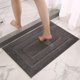 thumbnail image 4 of Alfombra de baño suave de espuma viscoelástica, alfombra de baño antideslizante y absorbente, alfombra de goma para pisos de baño de cocina - Gris 40x60cm Baoblaze  alfombra de baño, 4 of 6