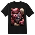 thumbnail image 2 of Plus Size Shirt for Women Black Tops for Women Short Sleeves Shirt for Women Heart 2 T Shirt Crewneck Shirt for Women XS, 2 of 5