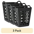 thumbnail image 2 of 3-Pack Flex Square Laundry Hampers - Foldable Collapsible Clothes Baskets with Handles - Space-Saving Storage for Bedroom, Closet or Dorm - Breathable Mesh Fabric - Black, 2 of 6