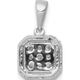 thumbnail image 3 of 14K White Gold 1/4Ct. Diamond Square Cluster Pendant Made In India pm4763-025-wa, 3 of 5
