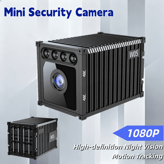 Mini Hidden 1080P WiFi Spy Camera (Black)- Unique Container Shape, Night Vision Motion Detection, APP Remote View & Loop Recording, 128GB SD Supported Nanny Cam