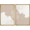 thumbnail image 3 of PixonSign Framed Wall Art Set Grunge Pastel Paint Stroke Landscape Canvas Prints Abstract Pastel Modern Art Decoration Minimalist Nordic for Living Room, Bedroom, Office - 24"x36"x2 Natural, 3 of 5