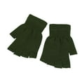 thumbnail image 3 of Boys & Girls Fingerless Gloves Knitted Mitten (Green One Size), 3 of 3