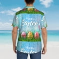 thumbnail image 6 of Daiia Happy Easter Hawaiian Shirt for Men Gentle Cotton Regular Short Sleeve Casual-X-Large, 6 of 9