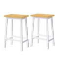 thumbnail image 2 of Tabourets de Bar Style Ferme Blancs - Ensemble de 2 (25,6 Po de Hauteur), 2 of 5