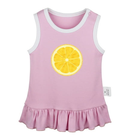 

Fruit Lemon Pattern Dresses For Baby Newborn Babies Skirts Infant Princess Dress 0-24M Kids Graphic Clothes (Pink Sleeveless Dresses 6-12 Months)