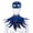 Blue, variant on Gothic Crow Owl Mask with Feather Shawl,Halloween Bird Raven Feathers Costume for Role-Play Party,Christmas,Masquerad