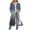 Gray, variant on Women Fall Fashion Jacket Tie Dye Long Trench Coat Cotton Fleece Warm Hoodies Jackets Outwear Blue S