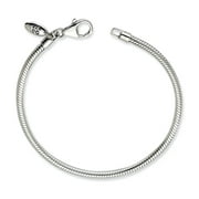 Sterling Silver 3mm Snake Chain Starter Bracelet or Anklet, 10.5 Inch