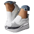 thumbnail image 1 of DXOUPM Chaussures pour Femmes Espadrilles à Semelle Compensée Chaussures de Sport et Décontractées à Semelle Épaisse Chaussures Mode à Enfiler, 1 of 3