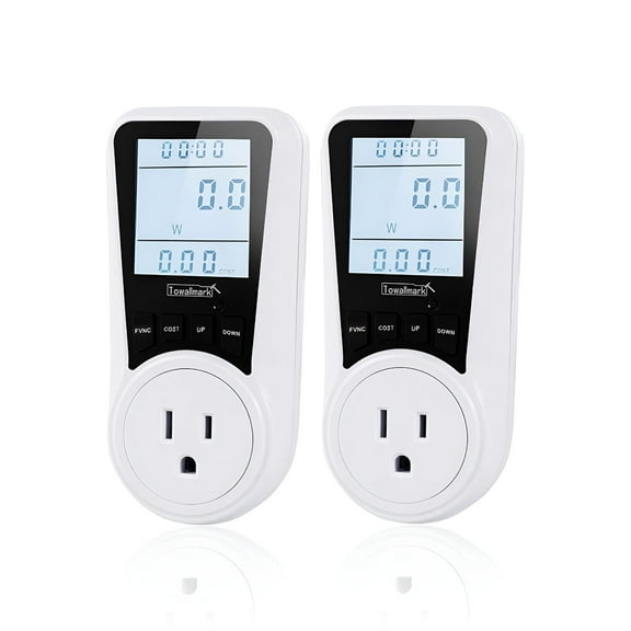 GJX Electricity Usage Monitor, Watt Meter, Power Consumption Monitor, Power Meter Plug, Kilowatt Wattage Voltage AMP Tester, Intelligent Billing Socket with LCD Display   Backlight