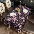 thumbnail image 2 of Breast Cancer Survivor Pink Ribbon Black Rectangle Tablecloth 60"x120",Waterproof Polyester Rectangle Table Cloth, Wipeable Spillproof Polyester Tablecloth for Dining, Camping, Indoor and Outdoor, 2 of 6