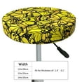 thumbnail image 4 of Daiia Yellow Butterflies Stool Covers Round,Round Bar Stool Covers Waterproof Bar Chair Covers Washable Stool Cushion Slipcover for 12-14 Inch Chair-14 inch, 4 of 7