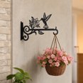 thumbnail image 5 of DefiDgd Iron Decorative Hanging Bracket,Vintage Bird with Leaf Wall Mounted Hook for Flower Baskets Planters Wind Chimes Lanterns Home Garden Patio Farmhouse Decoration(CC), 5 of 8