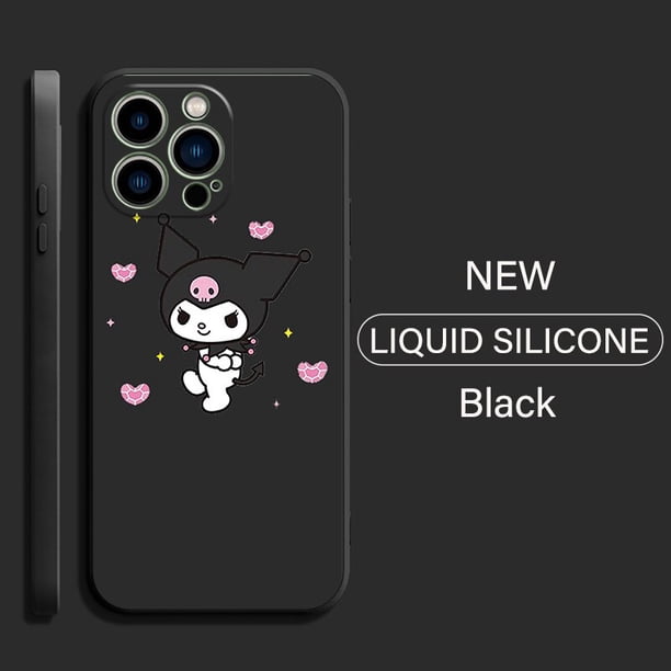 Funda de teléfono Hello Kitty Kuromi para Funda iPhone 13 12 11 Pro Max Mini X XR XS Max 6 6s 7 8 Plus funda de silicona líquida xuanjing unisex