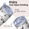 thumbnail image 4 of 20oz Barnyard Chicken Tumbler with Handle Charming Birthday Christmas Gift for Chicken Fans Women Men Insulated Travel Mug Cup Holder Friendly Durable Build Hot Tea Cold Water On the Go Use, 4 of 6