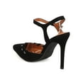 thumbnail image 3 of New Women Toi et Moi Pane-01 Faux Suede Pointy Toe d'Orsay Ankle Strap Stiletto, 3 of 5