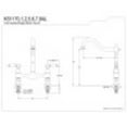 thumbnail image 5 of Kingston Brass KS1175AL Heritage Bridge Kitchen Faucet, Oil Rubbed Bronze, 5 of 5