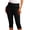Black, variant on Women's Casual High Waisted Capri Pants Slim Fit Stretchy Knee Length Trousers with Pockets White