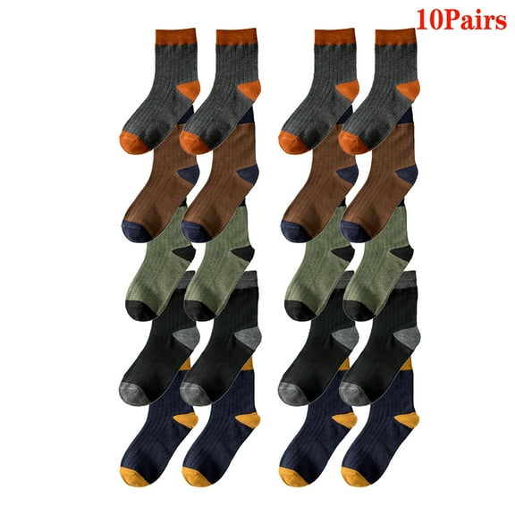 Baqcunre Crew Socks for Women, 10 Pairs Print Socks for Women Men Series Colorful Pattern Novelty Cute Unisex Socks, White Crew Socks Men, White Socks Women Crew, Womens Crew Socks Size