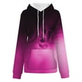 thumbnail image 4 of Under 10$ Buigttklop Women Long Sleeves Casual Hooded Printing Crewneck Pullover Sweatshirt Tops, 4 of 5