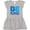 AC-Heather Grey, variant on Be Kind Logo in Blue Girls Toddler Dress