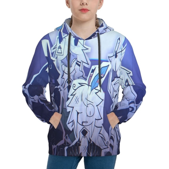 Kids Fundamental Paper Education Pullover Hoodie Realistic 3d Print Graphic Hooded Sweatshirts With Drawstring