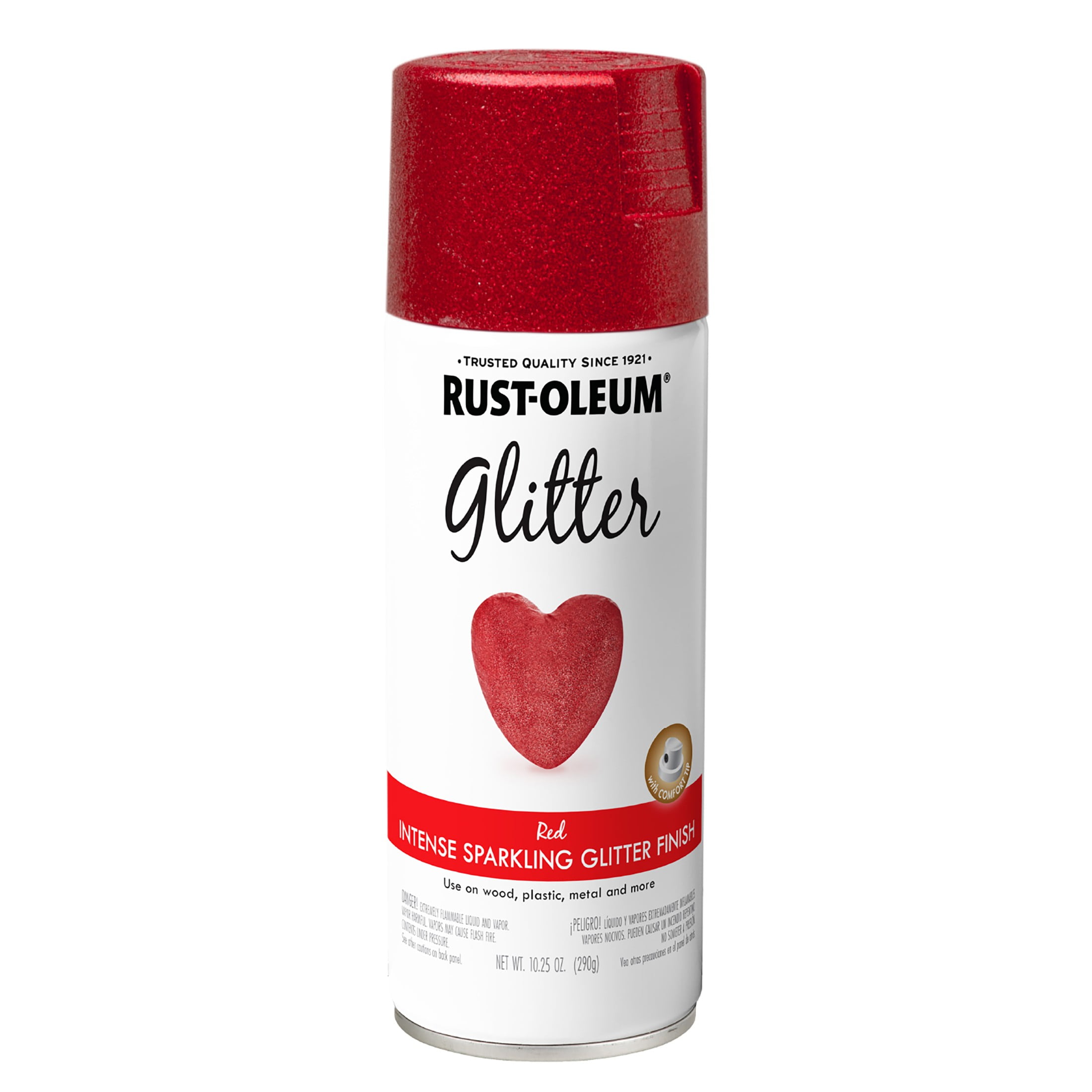 Rust-Oleum 268045 Specialty Glitter Paint Spray, 10.25 Oz, Red