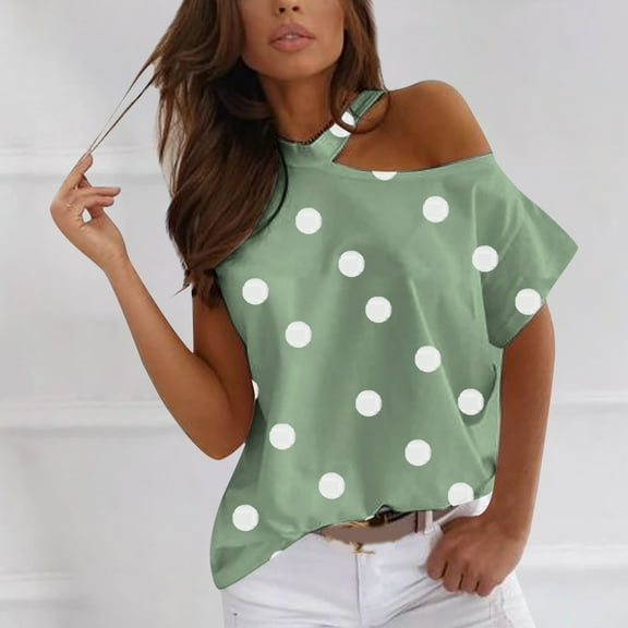 OKBOP Womens Tops Dressy Casual Fall 2022,Lovely Print Loose Shoulder Fashion Short Sleeve Casual Victorian Blouse Collared Shirts for Women