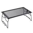 thumbnail image 1 of Iron Single-Layer Folding Camping Table with Diamond Mesh Design - Portable Stove Stand & Storage Rack for Hiking, Backpacking, Fishing - 60x35x23.5cm Expanded Size, 30kg Max Load, Model T-238-1T, 1 of 6