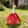 thumbnail image 5 of Lilixerw Spring Summer Goose Outfits Seasonal Cute Porch Goose Clothes with Bow & Hat,All Seasons Holiday Spring Goose Statue Costumes for 23" Cement Statue Garden Patio Outdoor Decor,Red, 5 of 6