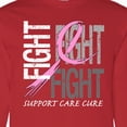 thumbnail image 4 of Inktastic Fight Support, Care, Cure Breast Cancer Awareness Long Sleeve T-Shirt, 4 of 5