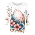 thumbnail image 4 of Fartey Easter Day Easter Eggs Shirts for Women Trendy Cute Graphic Tees 2025 Summer Crew Neck T Shirts Dressy Casual 3/4 Sleeve Tunic Tops Multicolor S-5XL, 4 of 5