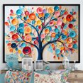 thumbnail image 2 of Designart "Abstract Tree in Colorful Style I" Oversized Floral Framed Wall Art - Global Multicolor Tree African Living Room Framed Canvas Art, 2 of 7
